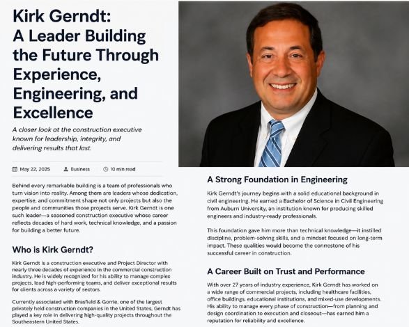 Kirk Gerndt: Leadership, Engineering Excellence, and a Lasting Impact on the Construction Industry