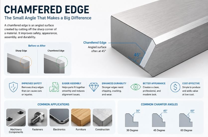 Chamfered Edge: Complete Guide to Its Uses, Benefits, Types, and Applications